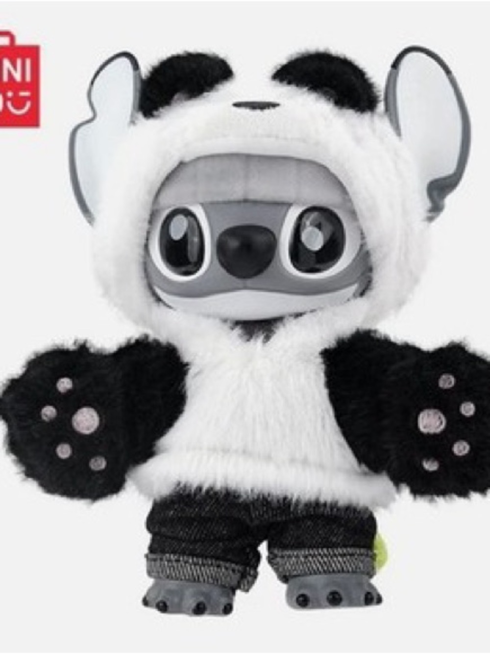 Miniso Stitch Panda Vinyl Plush Pendant